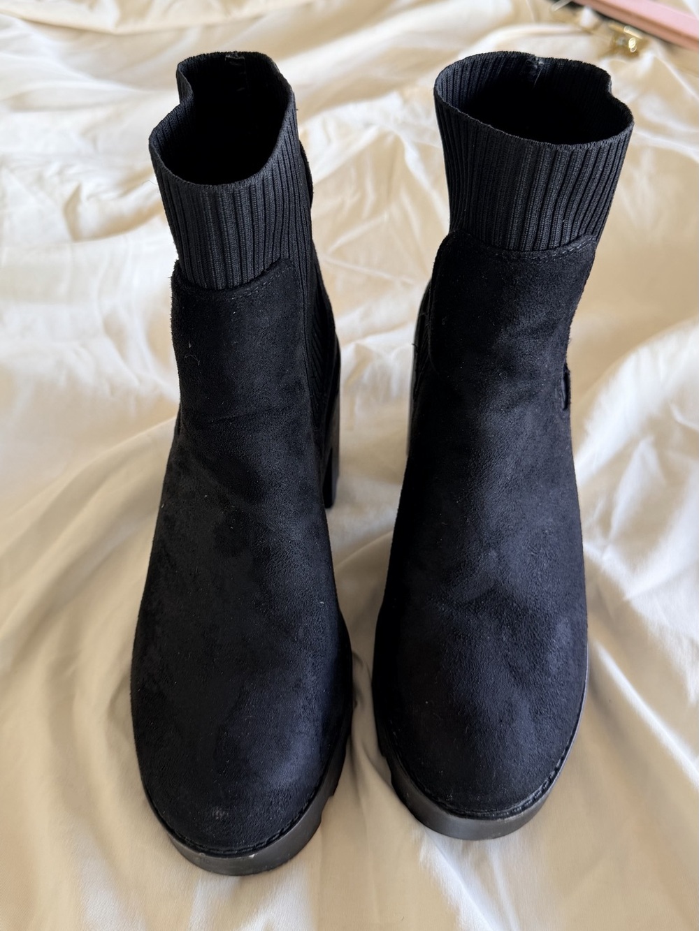 Jeffrey Campbell Sensa Black Platform Ankle Boots US 7